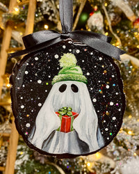 Red Present Hand-Painted Ornament