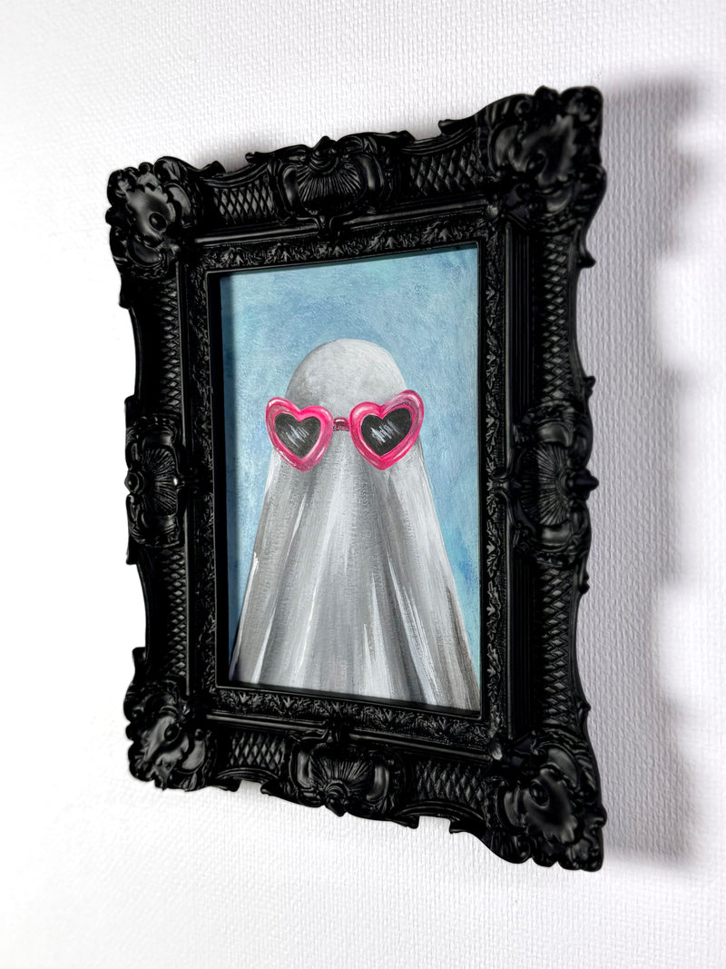 Heart Glasses Ghost (Original Painting)