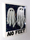 No Feet Blue Background
