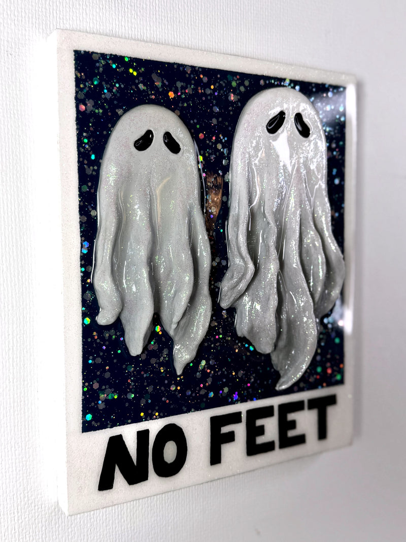 No Feet Blue Background
