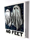 No Feet Blue Background