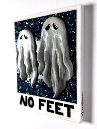 No Feet Blue Background
