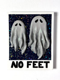 No Feet Blue Background