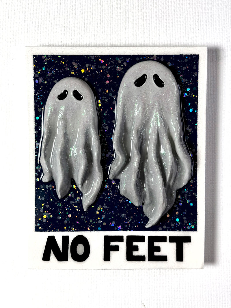 No Feet Blue Background