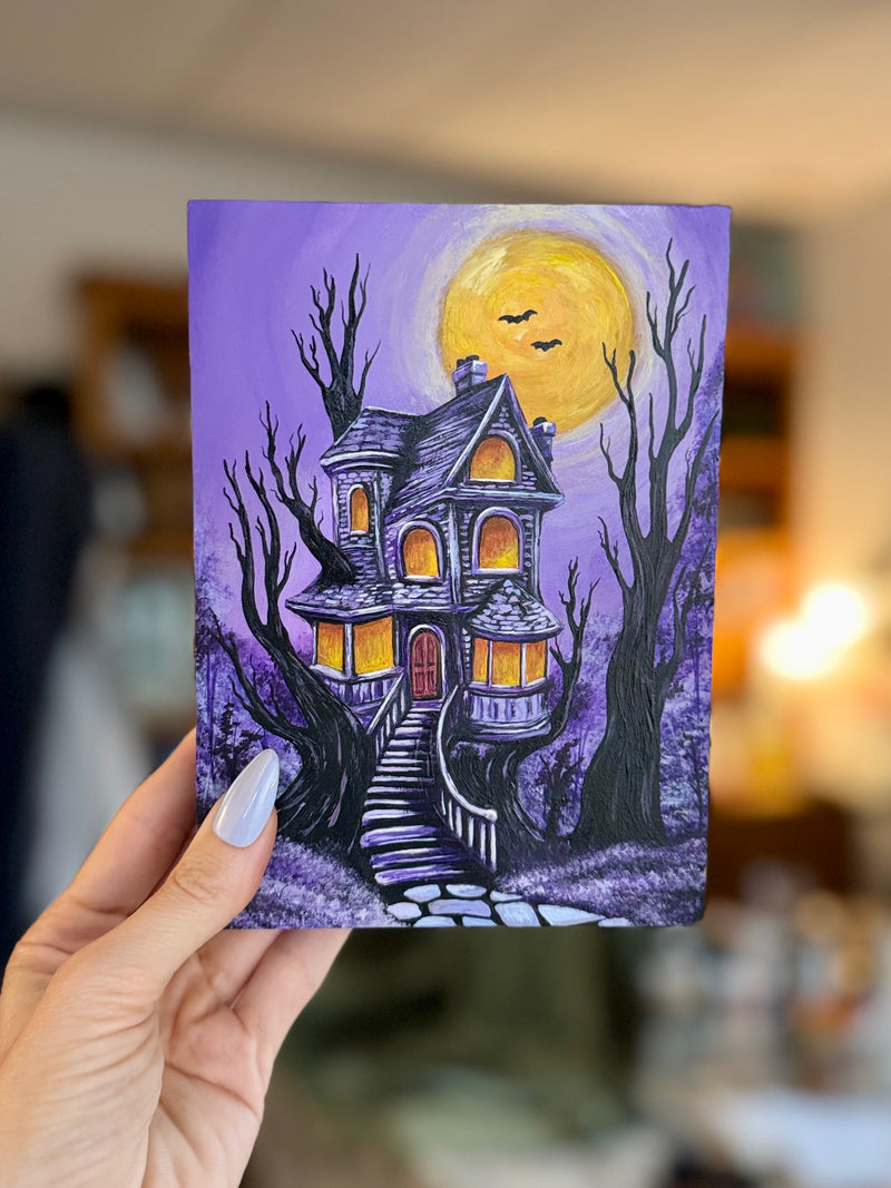 Moonlit Manor (Original Painting)