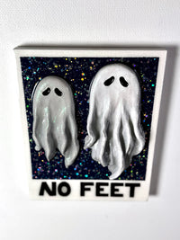 No Feet Blue Background