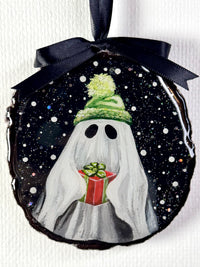 Red Present Hand-Painted Ornament
