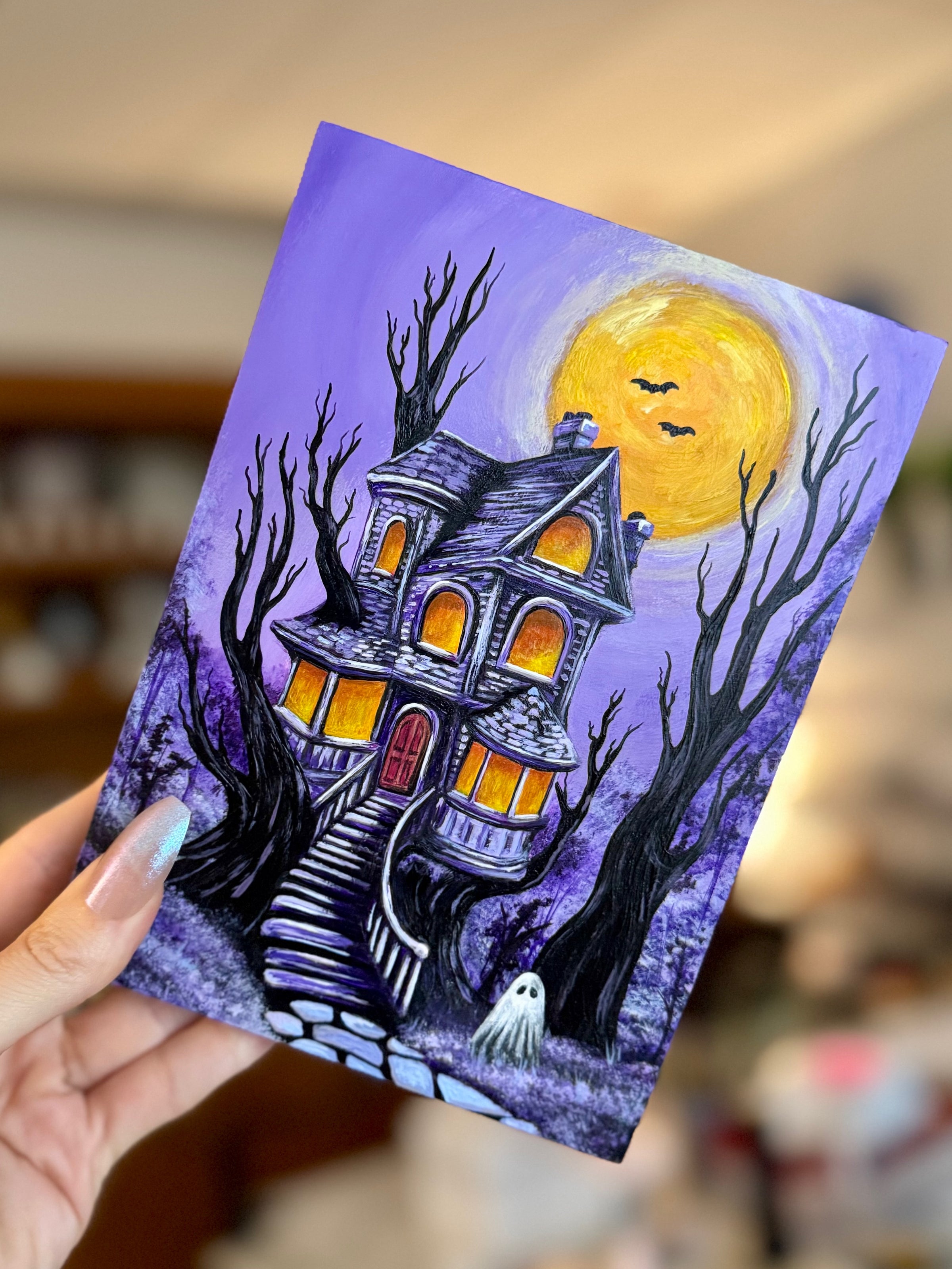 Moonlit Manor (Original Painting)