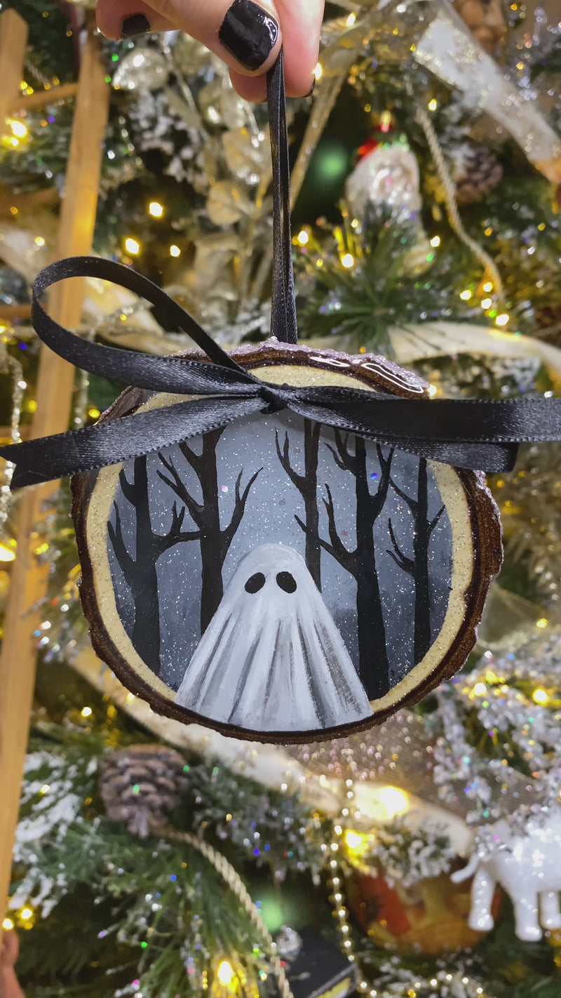 Haunted Woods Hand-Painted Ornament