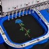 Blue Rose Embroidery